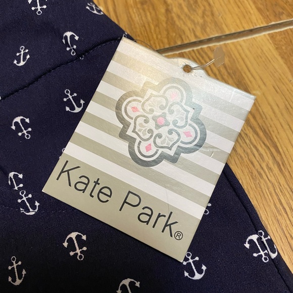 Kate Park Women’s Navy Blue White Anchors Stretch Pull-On Shorts Size 3X NWT - Picture 5 of 7